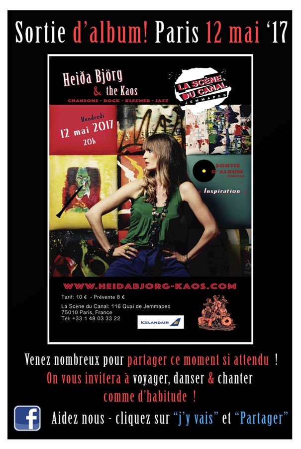 Sortie de l'album "Inspiration" de Heida Bjorg & The Kaos